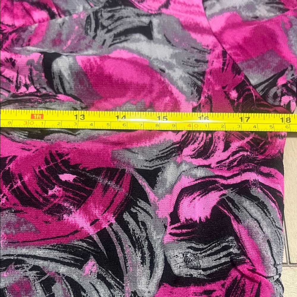 Style & Co. Pink and Gray Swirl Blouse - Picture 8 of 8